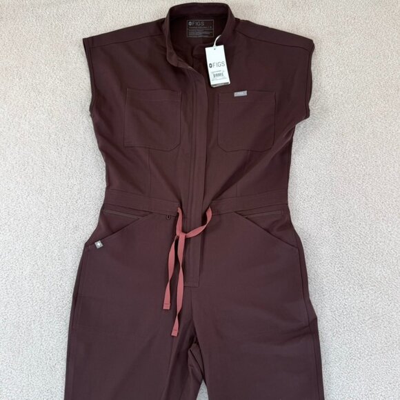 Figs Pants - Figs Espresso Rafaela Cargo Jogger Scrub Jumpsuit Size Medium SOLD OUT NWT Nurse